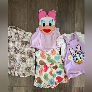 Disney Daisy Duck Bib Set - Pink, Purple, Multicolor